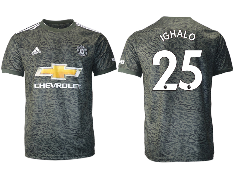 Men 2020-2021 club Manchester United away aaa version #25 black Soccer Jerseys->manchester united jersey->Soccer Club Jersey